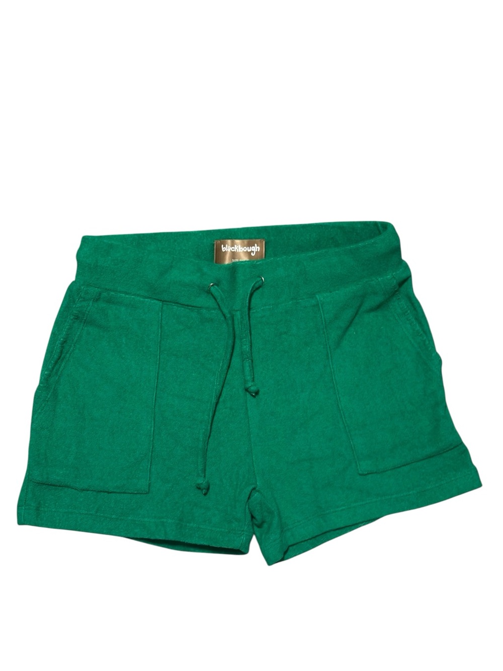 NWOT Blackbough Swim Green Terry Swim Shorts Size Small Drawstring Cover-Up